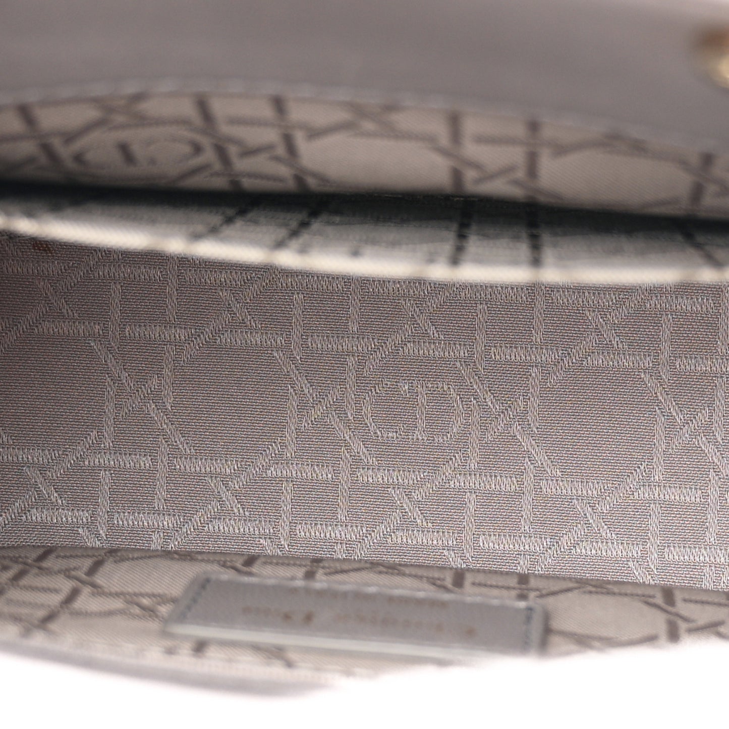 Lambskin Cannage Small Lucky Badges My Lady Dior Grey