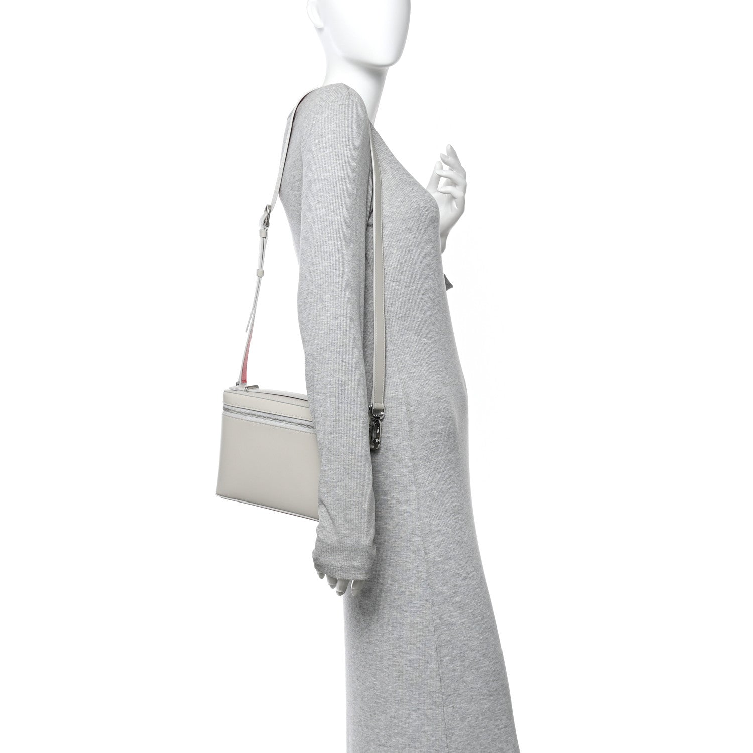 Christian Louboutin Calfskin Paris Kypipouch Top Handle Bag Albatre 2 of 9