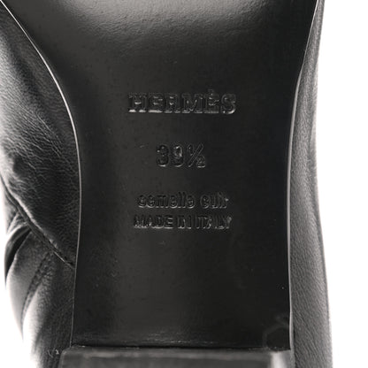 Hermes Goatskin Sixtine Ankle Boots 39.5 Black 6 of 8