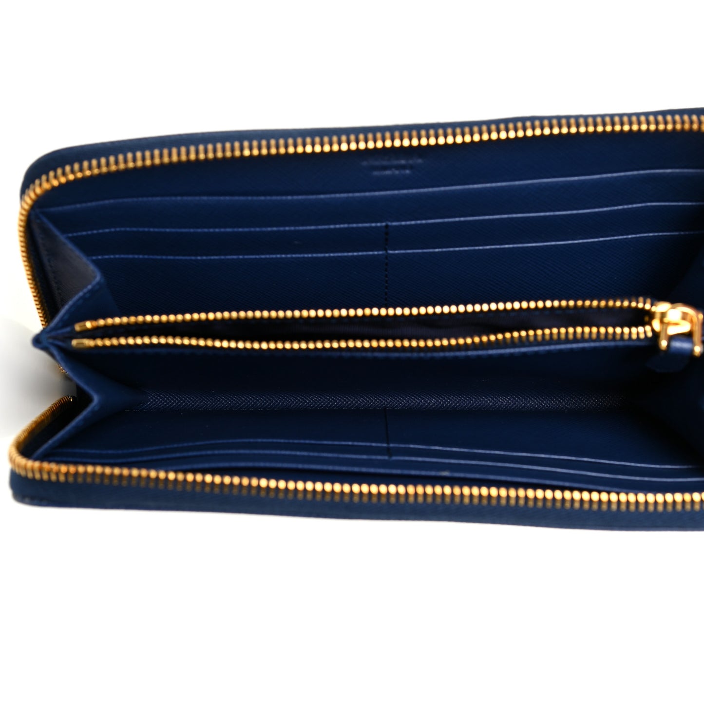 Saffiano Metal Zip Around Wallet Bleuette