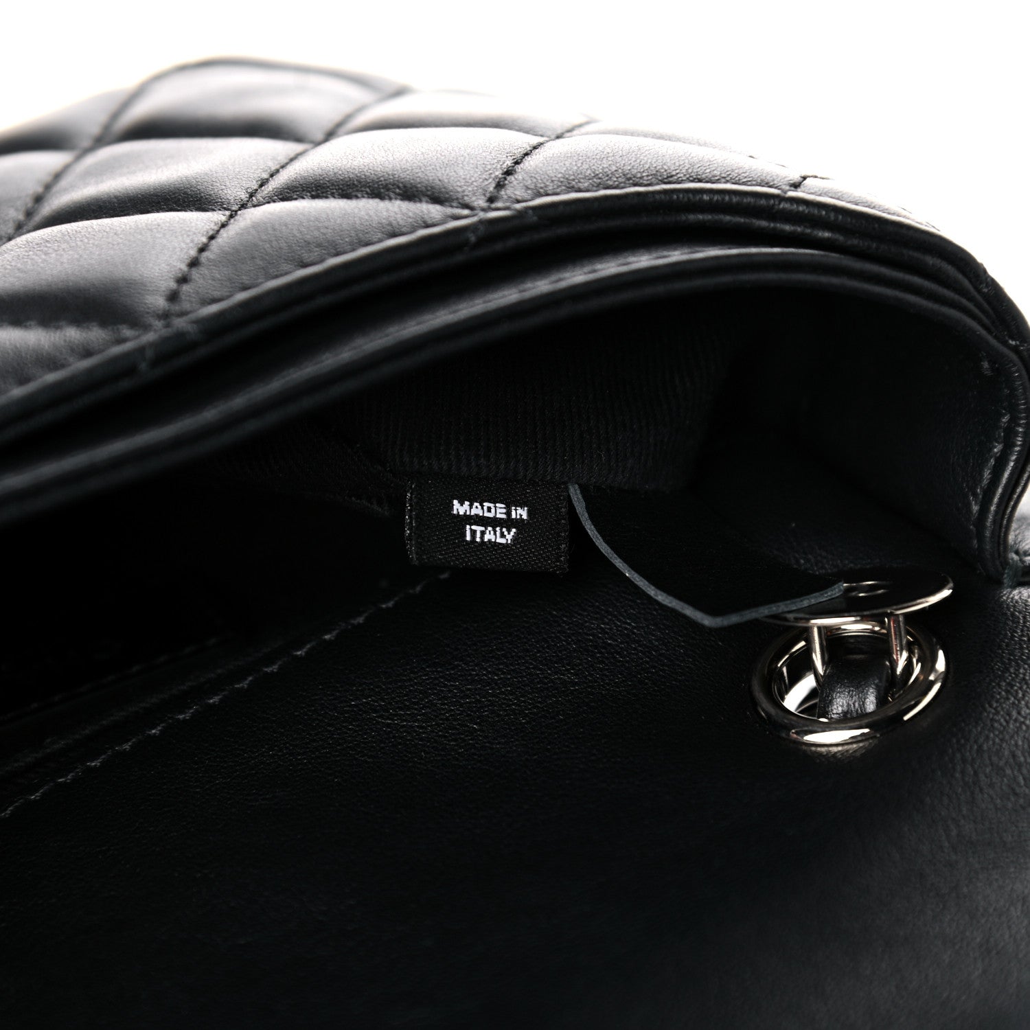 Chanel Calfskin Quilted CC Uniform Flap Belt Bag Black 8 of 15