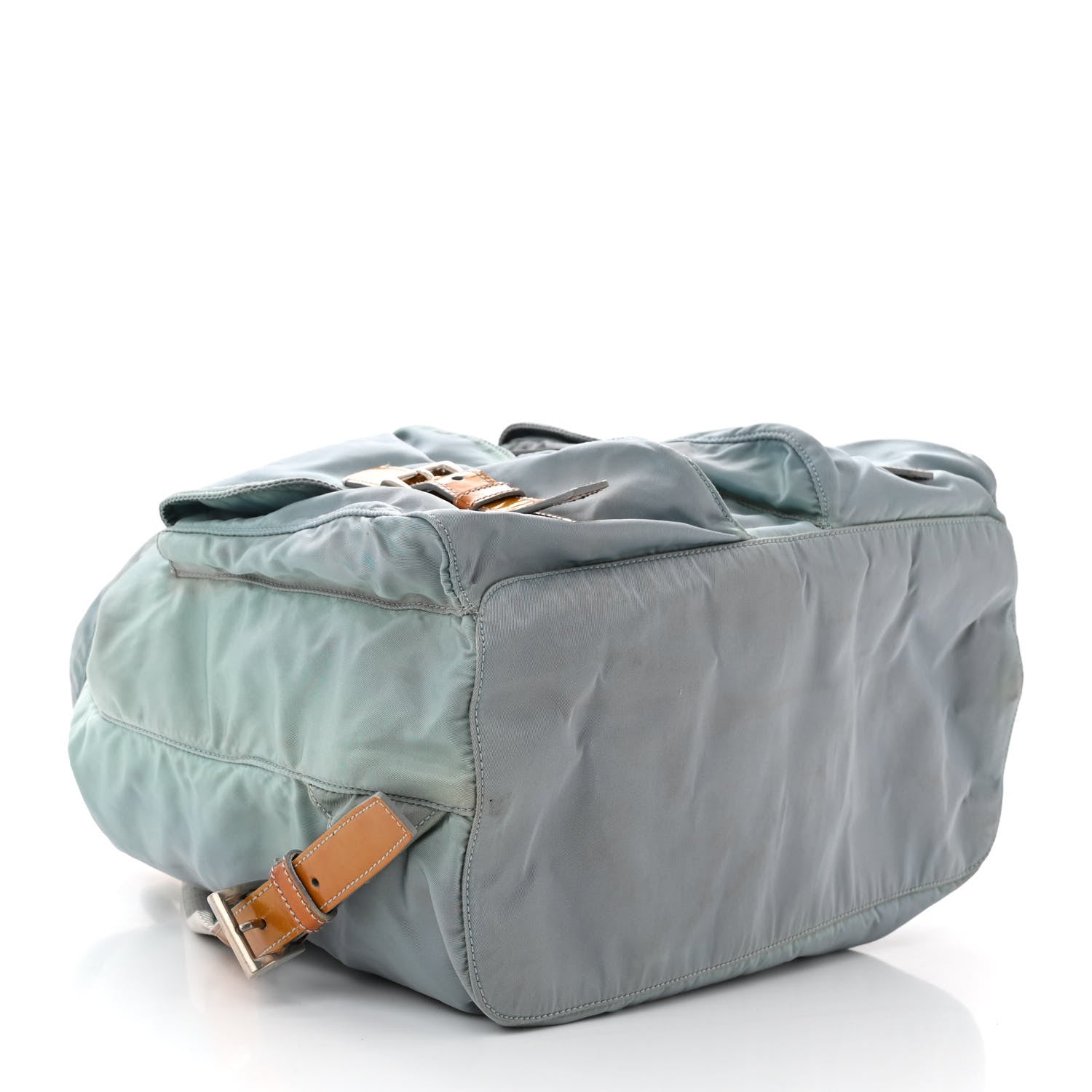 Prada Nylon Vela Patent Backpack Blue 4 of 12