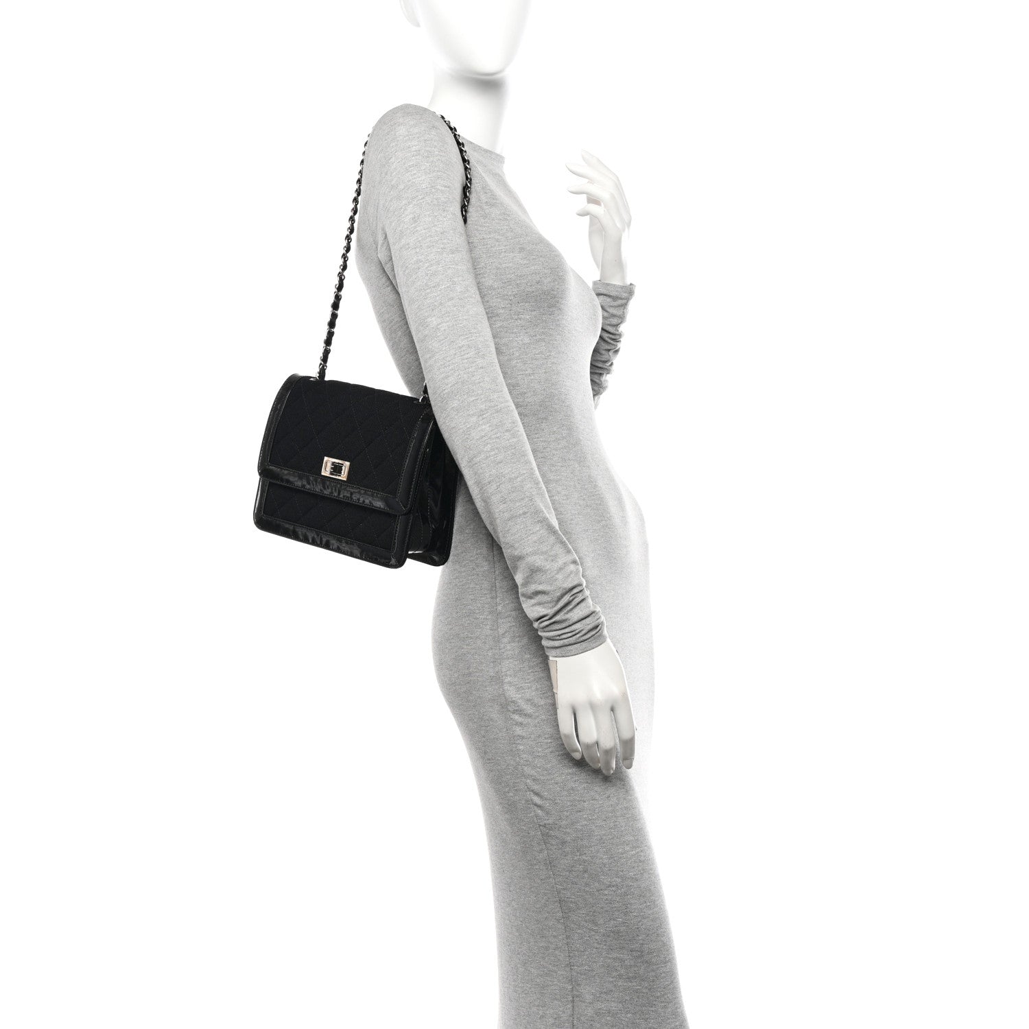 Chanel Jersey Patent Quilted 2.55 Reissue Flap Black 2 of 10