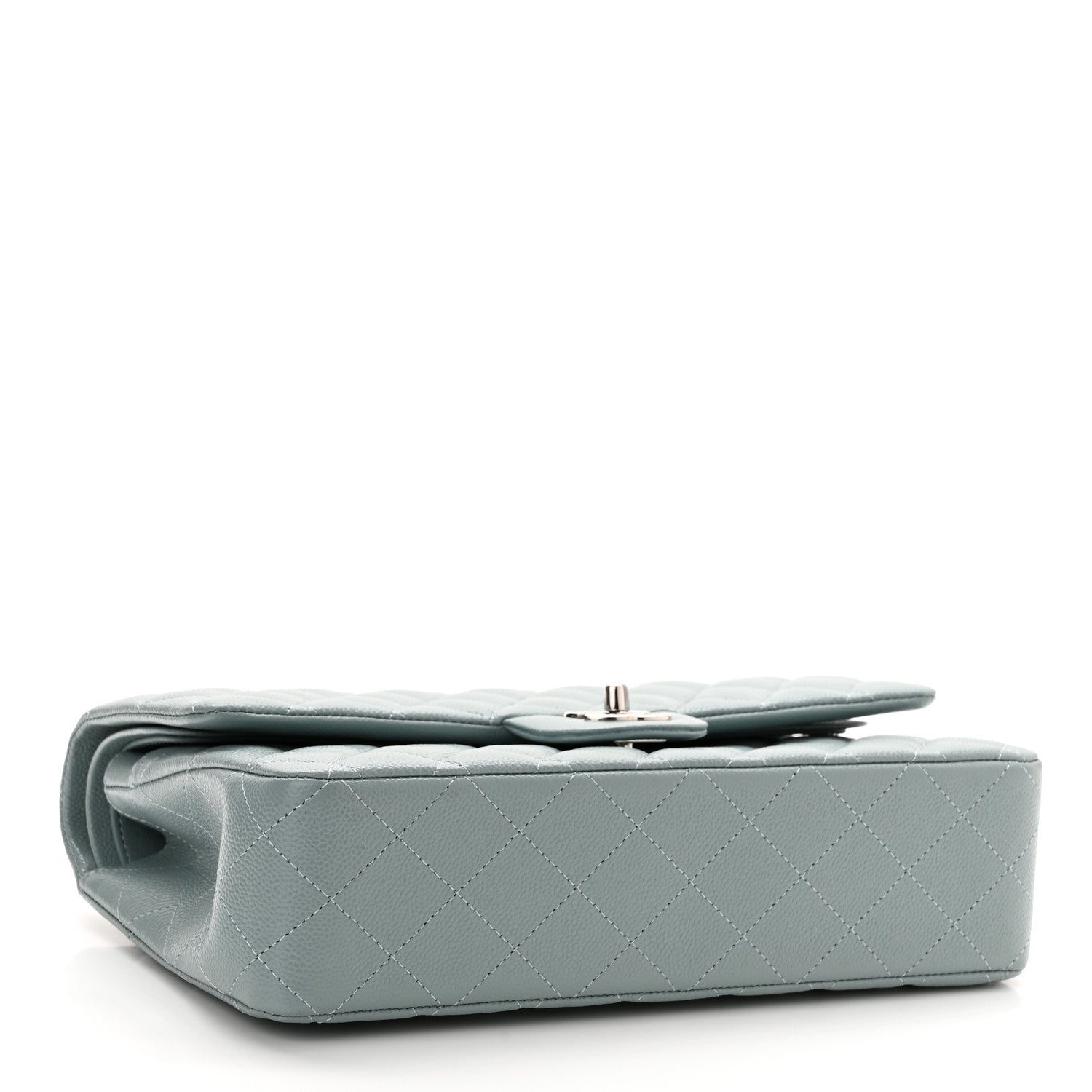 Chanel Caviar Quilted Medium Double Flap Light Blue 4 of 11