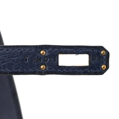 Hermes Ostrich Kelly Sellier 25 Bleu Iris 7 of 10