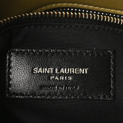 Saint Laurent Lambskin Quilted Toy Loulou Puffer Monogram Chain Satchel Hazel Green 6 of 11