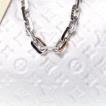 Louis Vuitton Metallic Lambskin Embossed Monogram Coussin PM Silver 10 of 14
