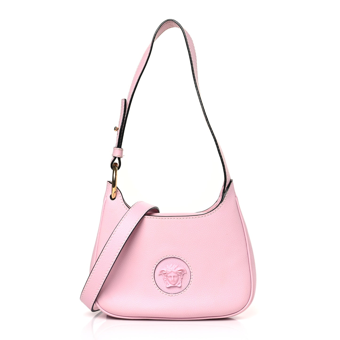 Calfskin La Medusa Small Hobo Crossbody Pink