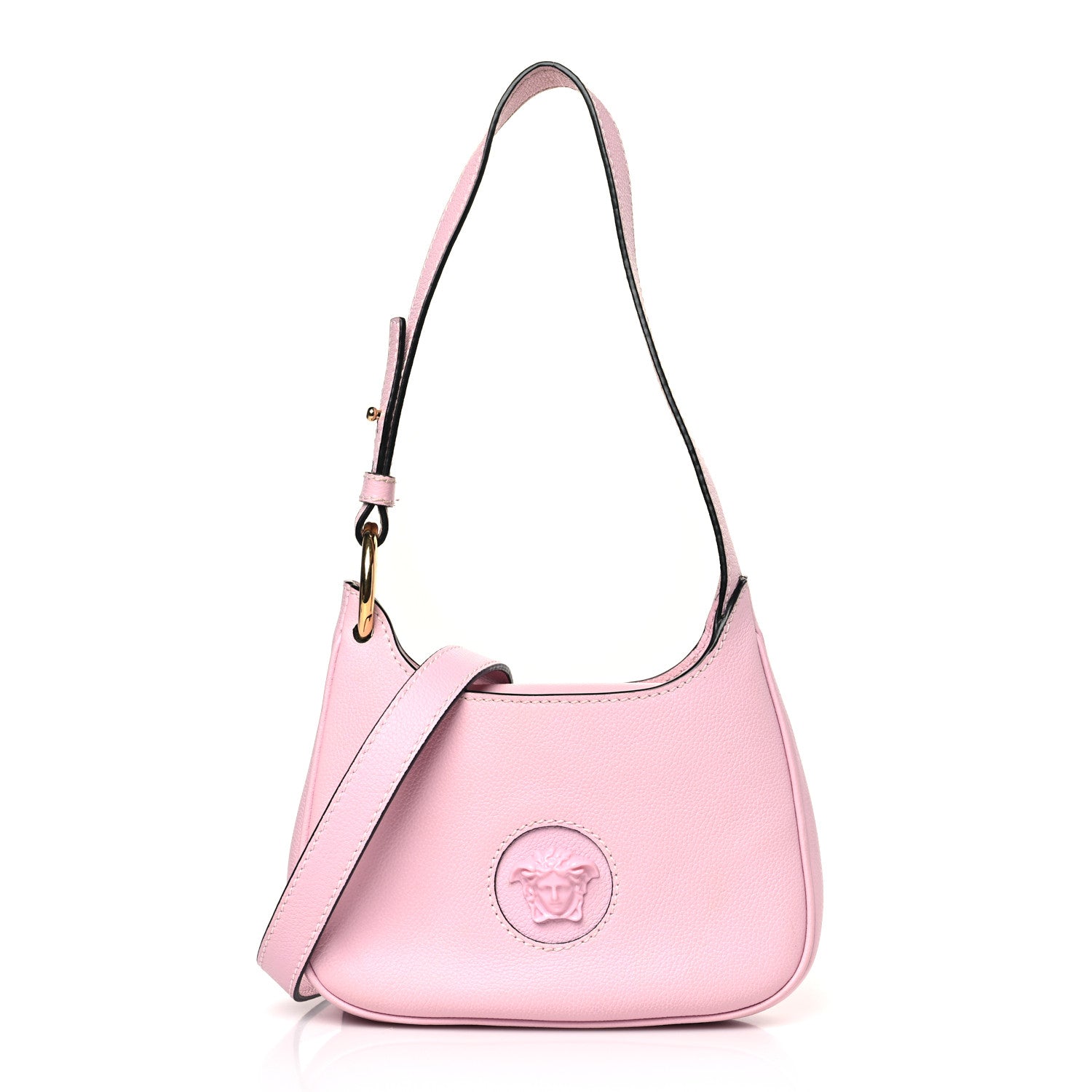 Versace Calfskin La Medusa Small Hobo Crossbody Pink 1 of 8