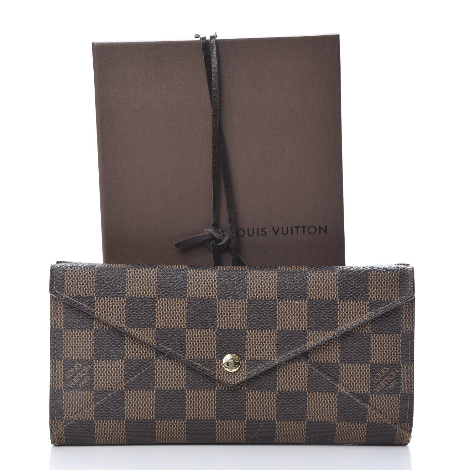 Louis Vuitton Damier Ebene Long Origami Wallet 12 of 12