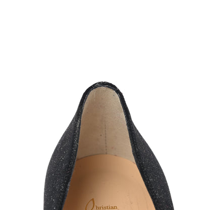 Christian Louboutin Glitter Decoltish 85 Pumps 36.5 Black 8 of 9