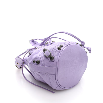 Balenciaga Agneau Arena Le Cagole Bucket Bag XS Lilac 5 of 11