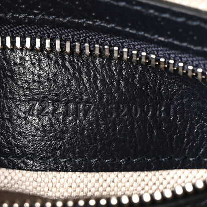 Gucci GG Supreme Monogram Textured Dollar Calfskin Web Studded Mini Ophidia Flap Shoulder Bag Beige Blue 6 of 9