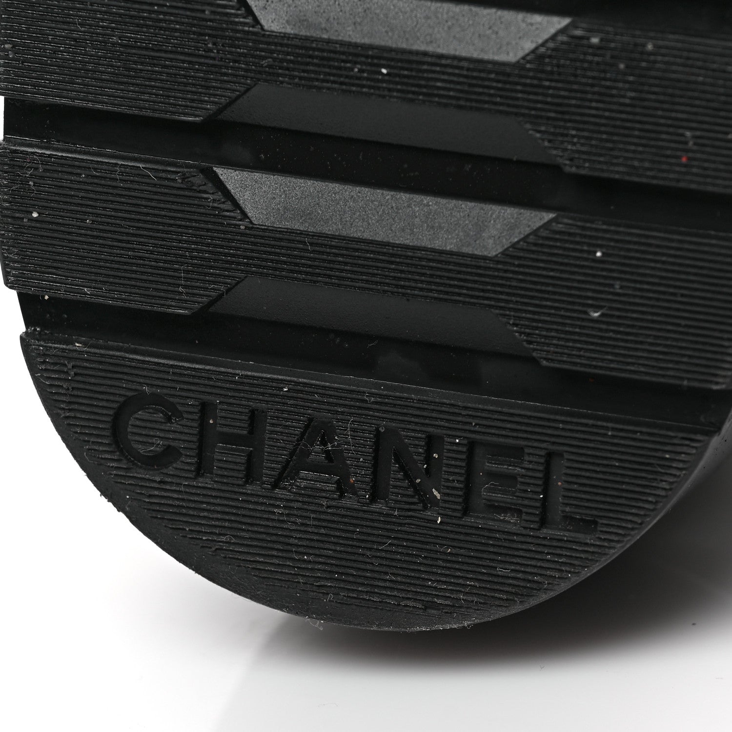 Chanel Shiny Calfskin Quilted Lace Up Combat Boots 38 Black 7 of 7