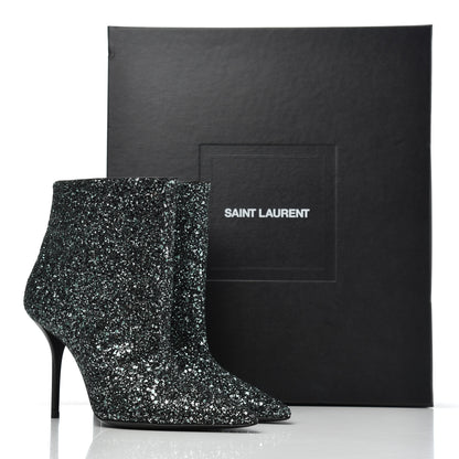 Saint Laurent Glitter Pierre 95 Ankle Boots 36.5 Green 11 of 11