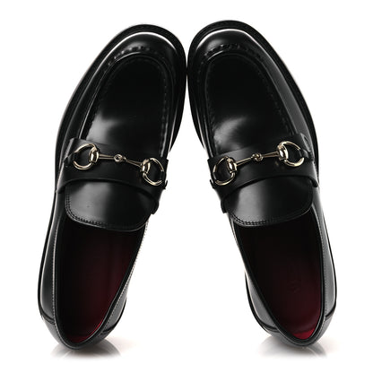 Gucci Calfskin Horsebit Womens Lug Sole Loafers 38.5 Black 2 of 12