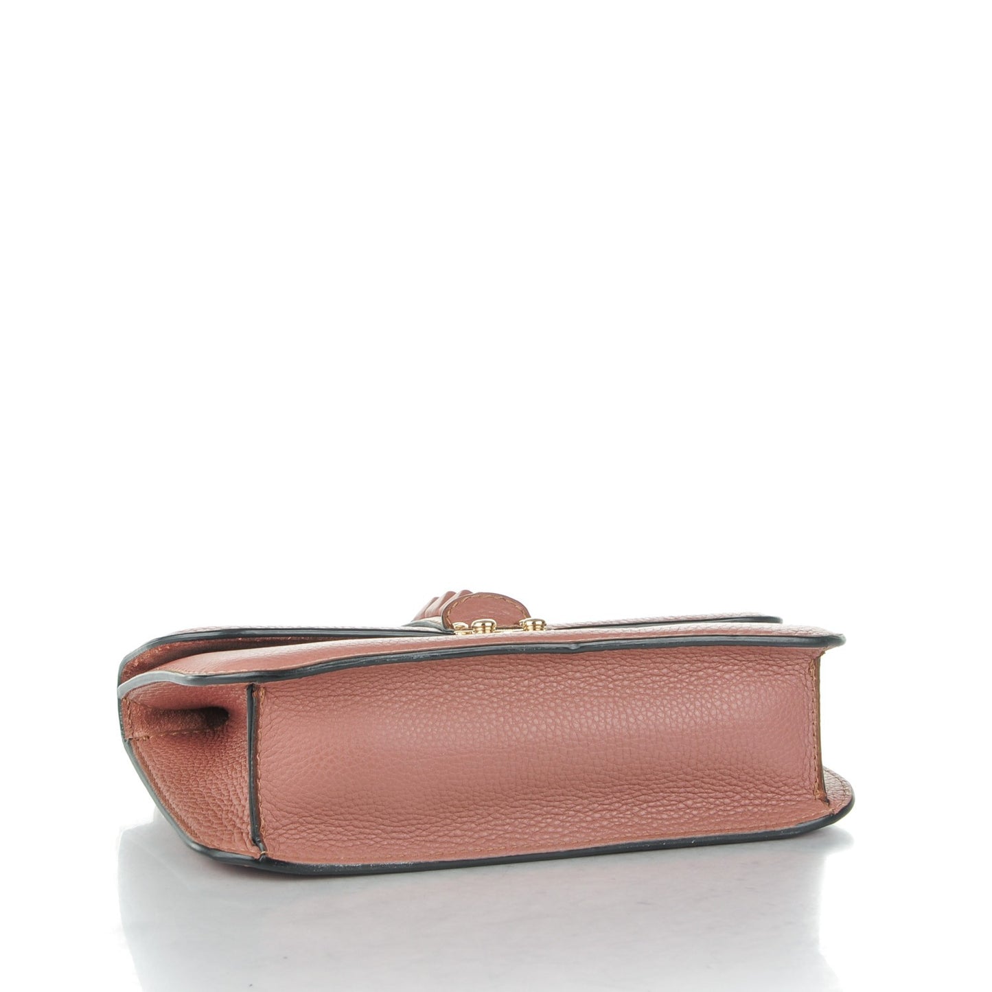 Pebbled Calfskin Monochrome Medium Glam Lock Rockstud Flap Brownish