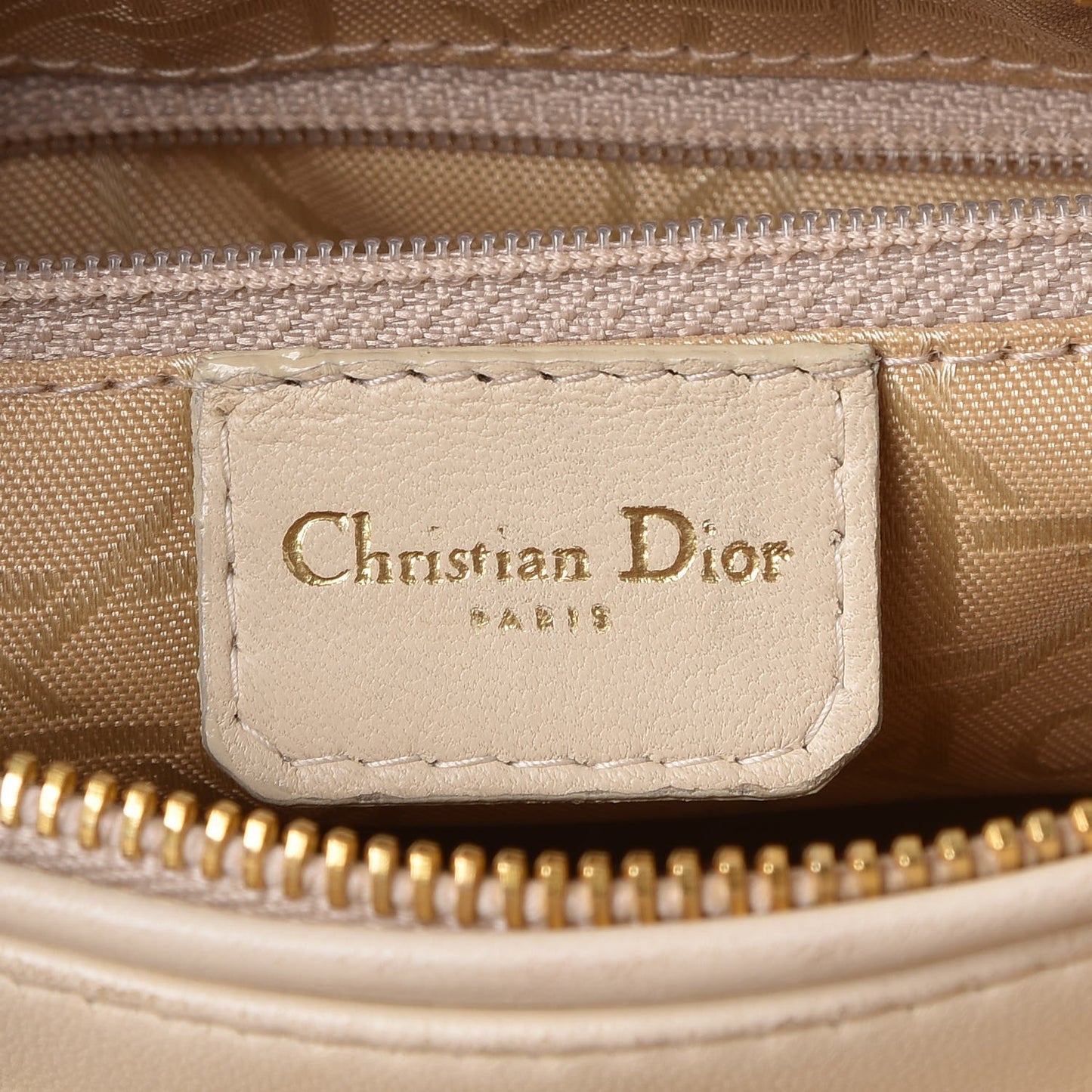 Lambskin Cannage Medium Lady Dior White