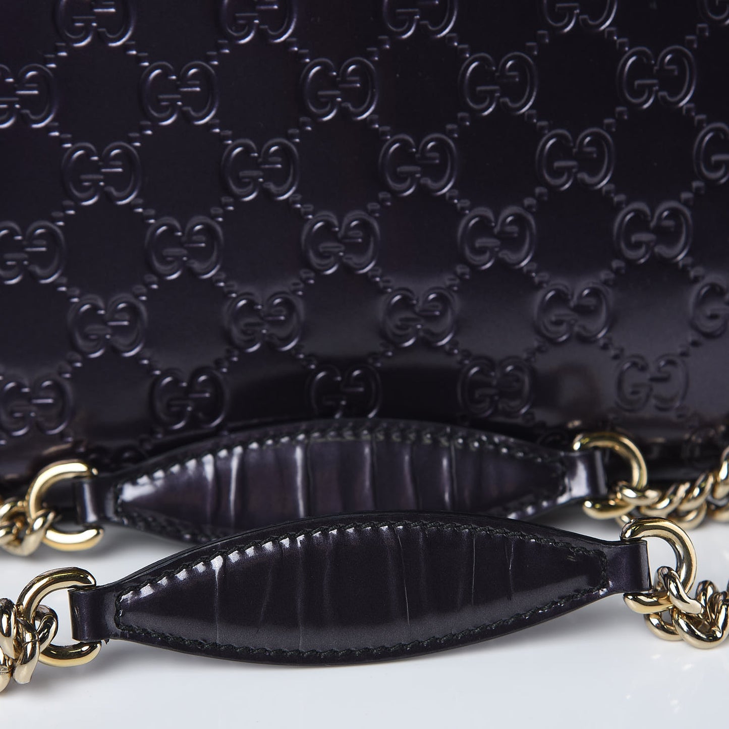 Shine Guccissima Large Emily Chain Shoulder Bag Melanzana