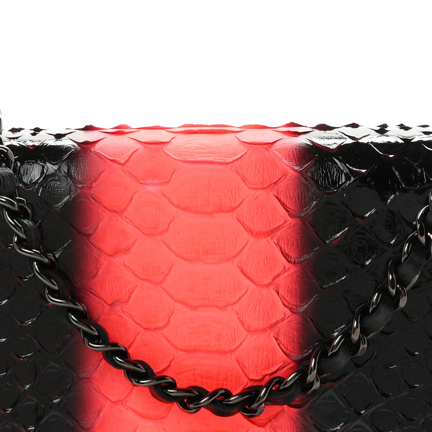 Snakeskin Wallet On Chain WOC Black Red