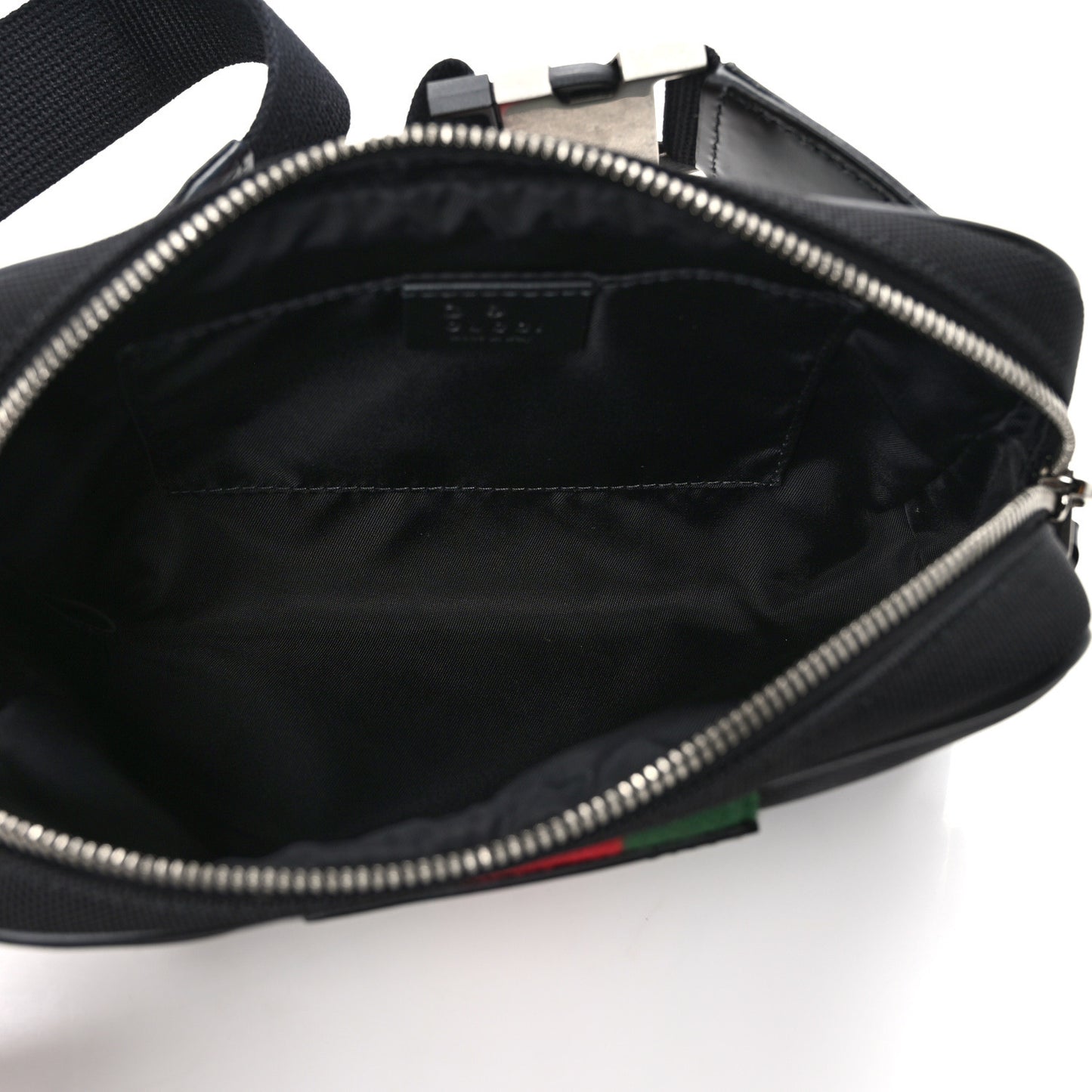 Canvas Web Slim Belt Bag Black