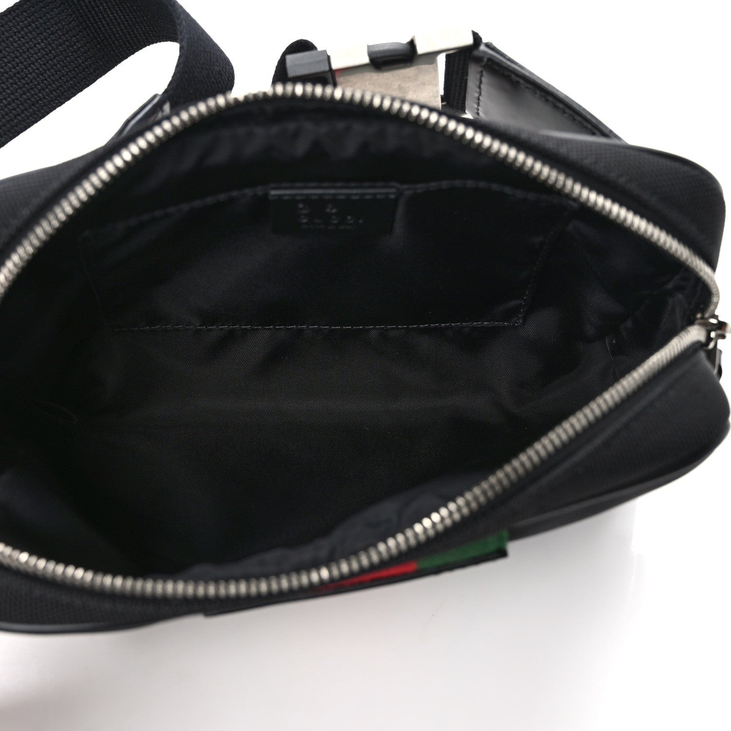 Gucci Canvas Web Slim Belt Bag Black 5 of 10