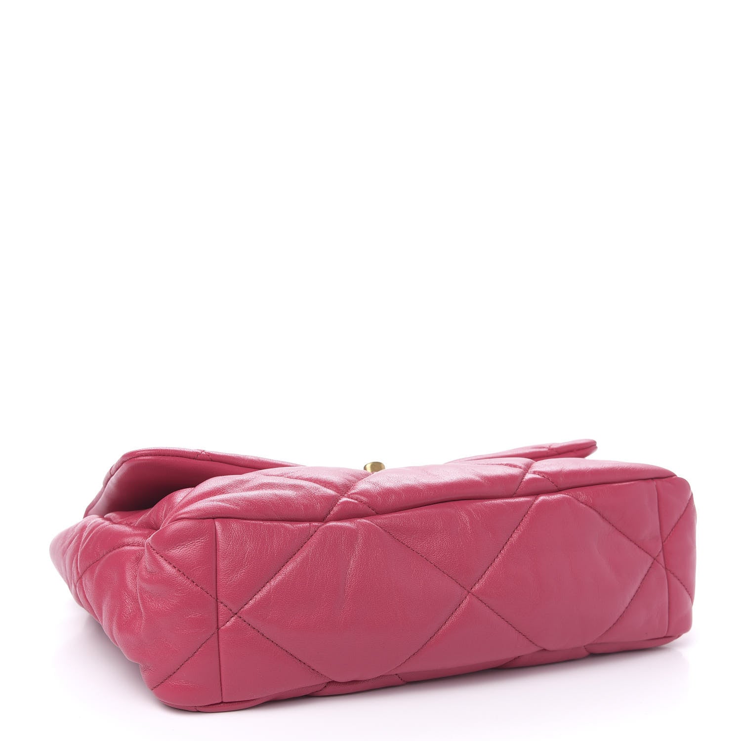 Chanel Lambskin Quilted Medium 19 Flap Dark Pink 3 of 9