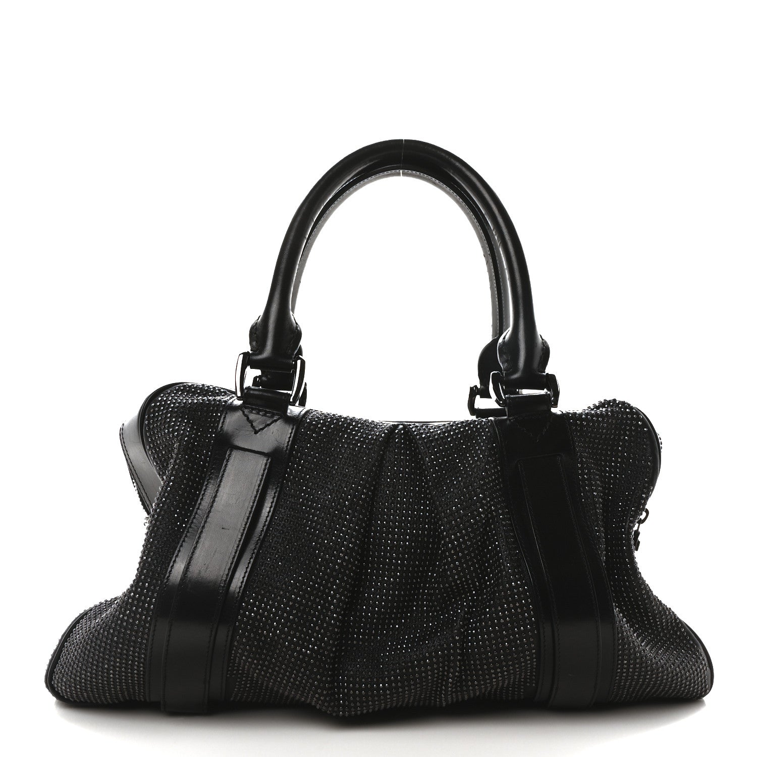 Burberry Prorsum Calfskin Studded Knight Satchel Black 1 of 11