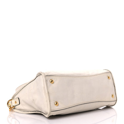 Miu Miu Vitello Shine Zip Tote Quarzo 4 of 17
