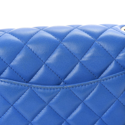 Chanel Lambskin Quilted Mini Rectangular Flap Blue 13 of 14
