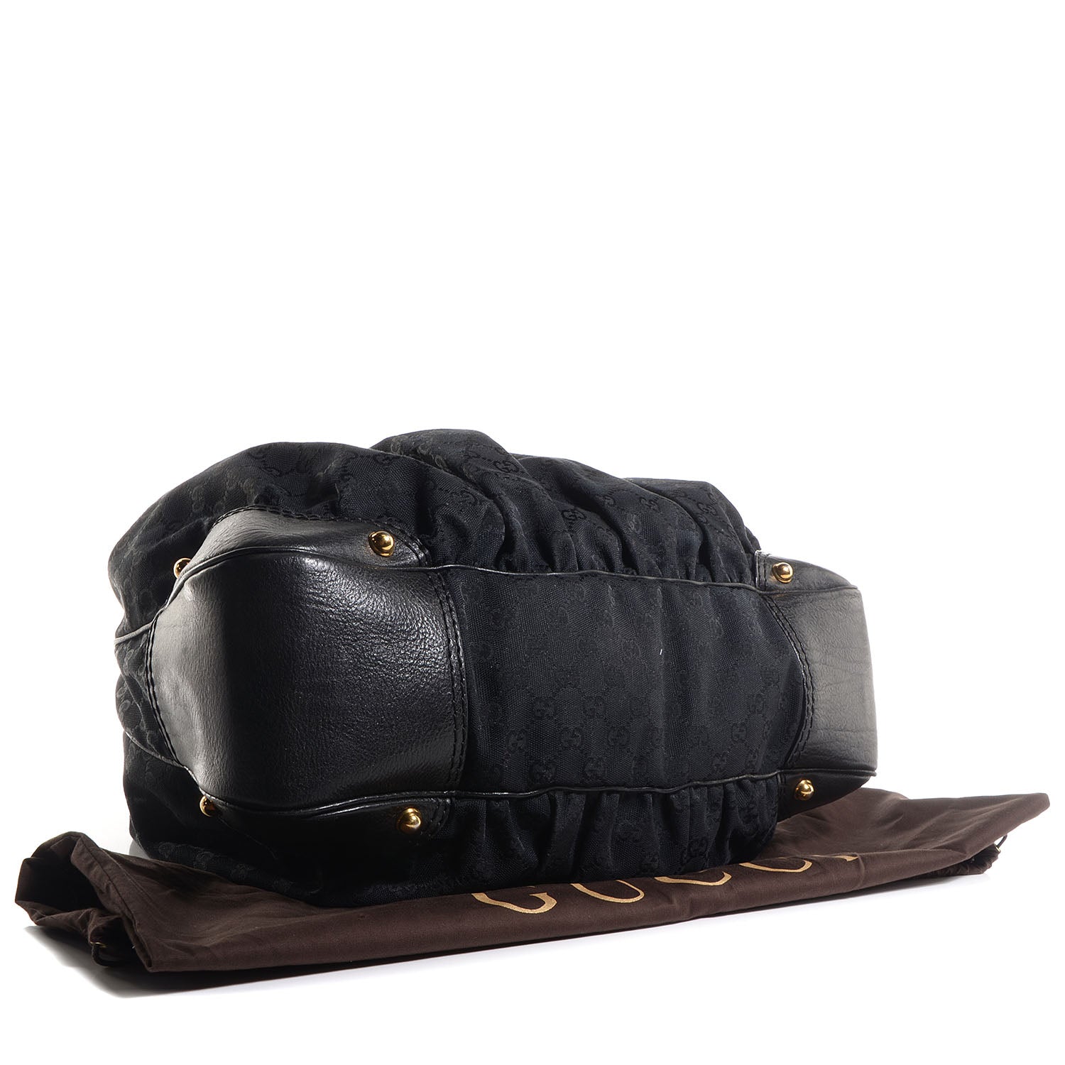 Gucci Monogram Large Jockey Hobo Black 4 of 7