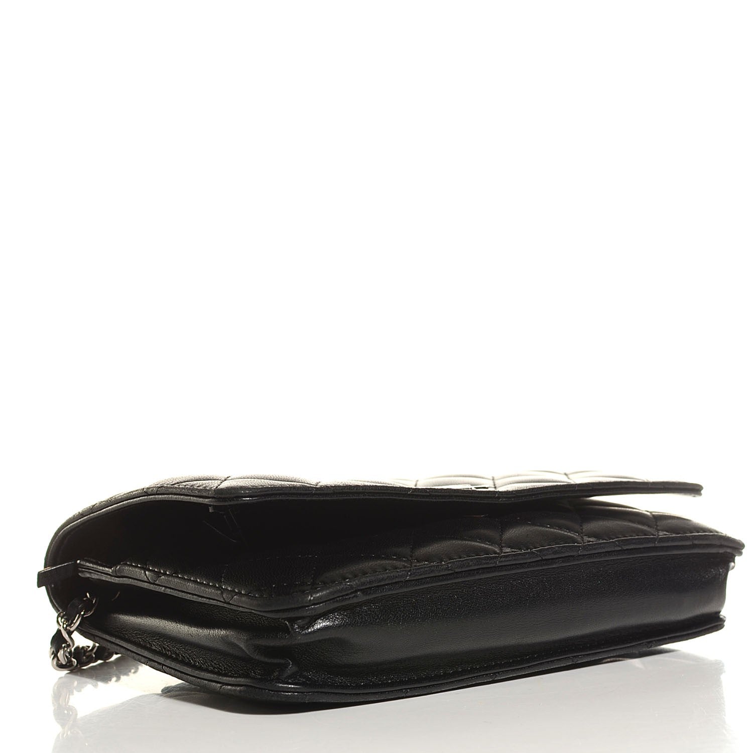 Chanel Lambskin Quilted Wallet On Chain WOC Black 4 of 8