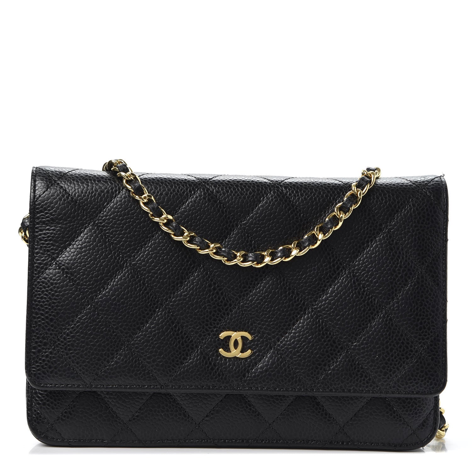 Chanel Caviar Quilted Wallet On Chain WOC Black 1 of 11