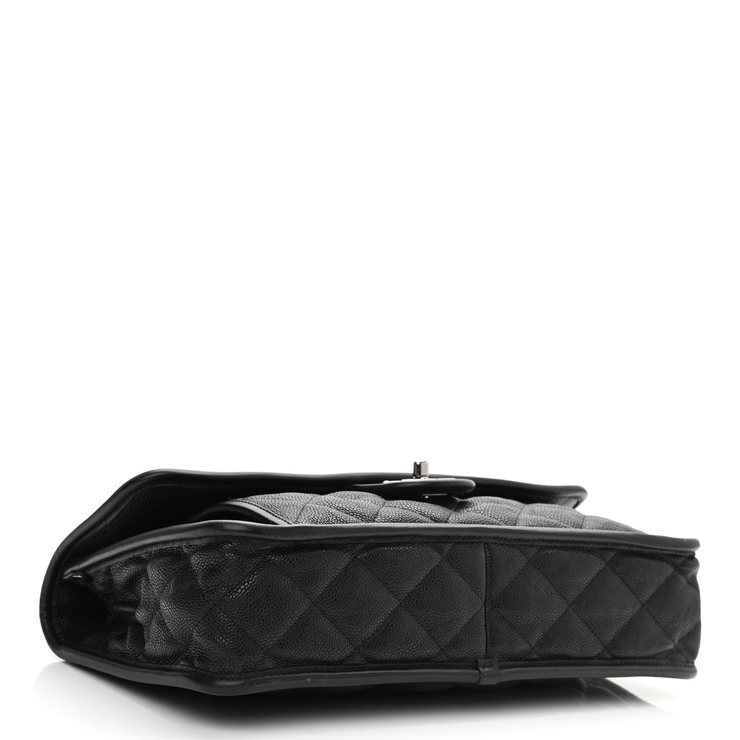Caviar Quilted Medium French Riviera Flap Black