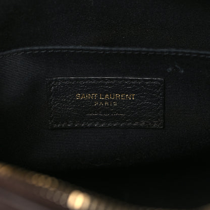 Saint Laurent Raffia Canvas Monogram Lou Camera Bag Dark Chocolate 6 of 8