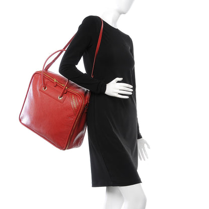 Balenciaga Agneau Medium Blanket Square Tote Rouge Brique 3 of 8