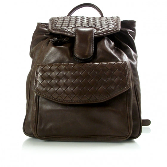 Bottega Veneta Woven Leather Backpack Ebano 1 of 10