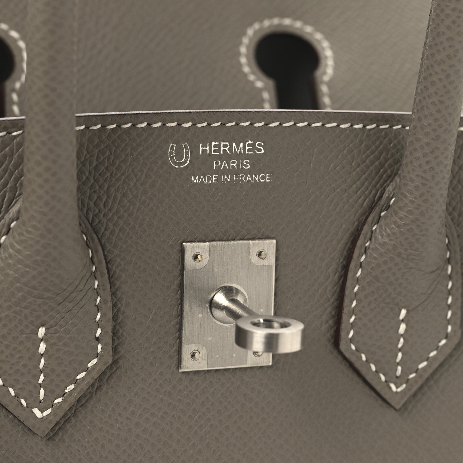 Hermes Epsom Horseshoe Birkin Sellier 25 Gris Asphalte Gris Perle 6 of 13