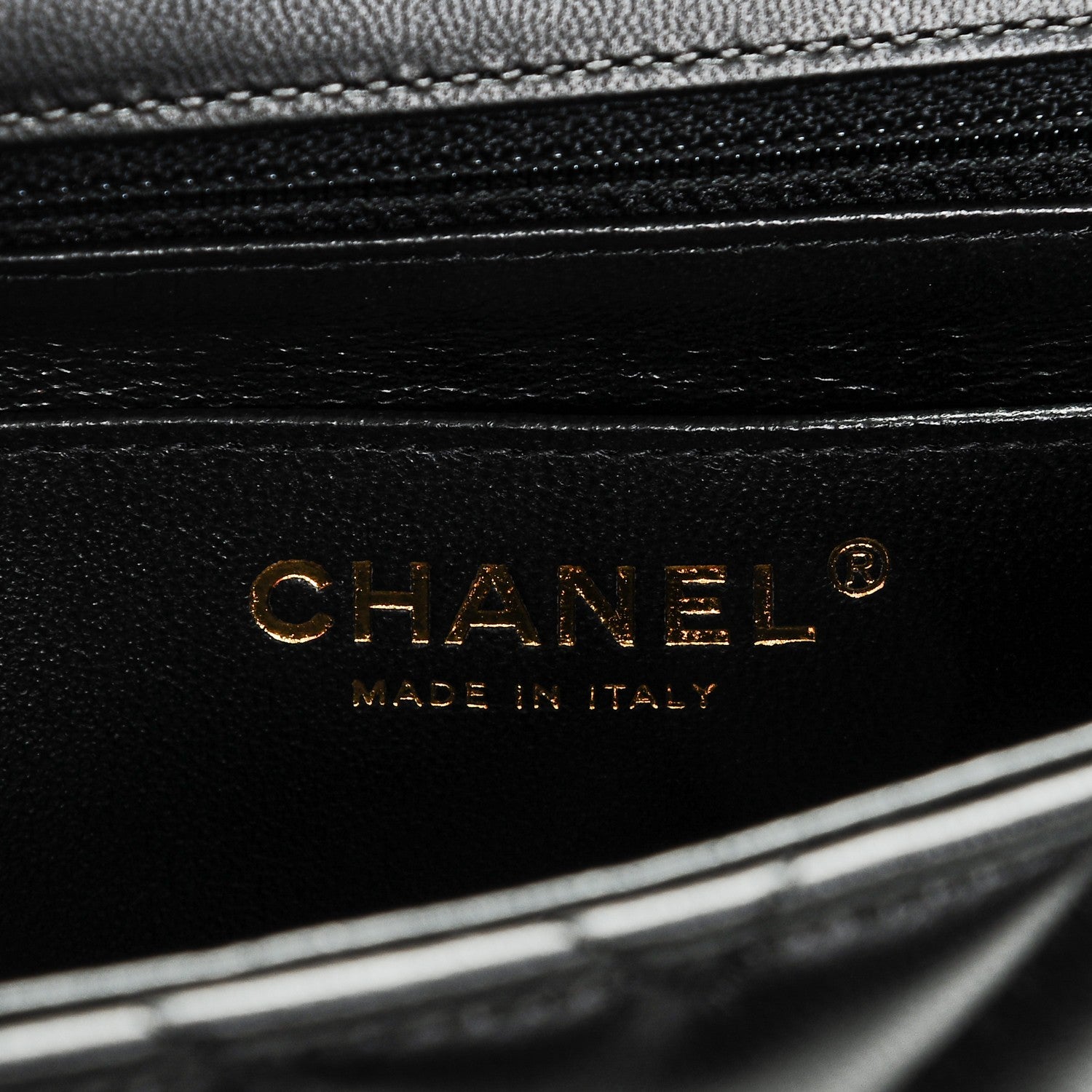 Chanel Lambskin Chevron Quilted Mini Rectangular Flap Black 6 of 7