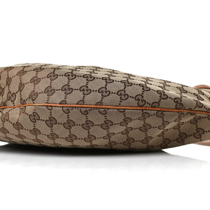 Gucci Monogram Horsebit Glam Hobo Tan 9 of 17