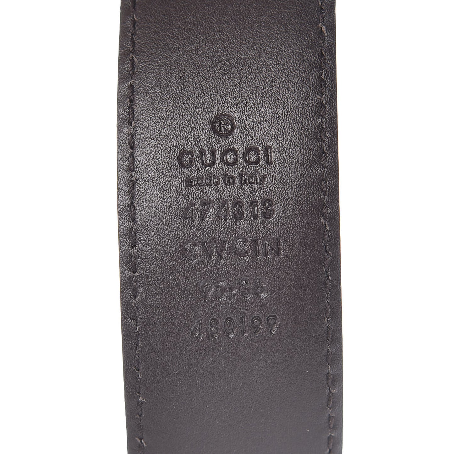 Guccissima Signature 40mm Belt 95 38 Chocolate