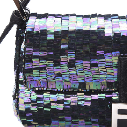 Fendi Sequin Paillettes Calf Hair Baguette Multicolor 9 of 9