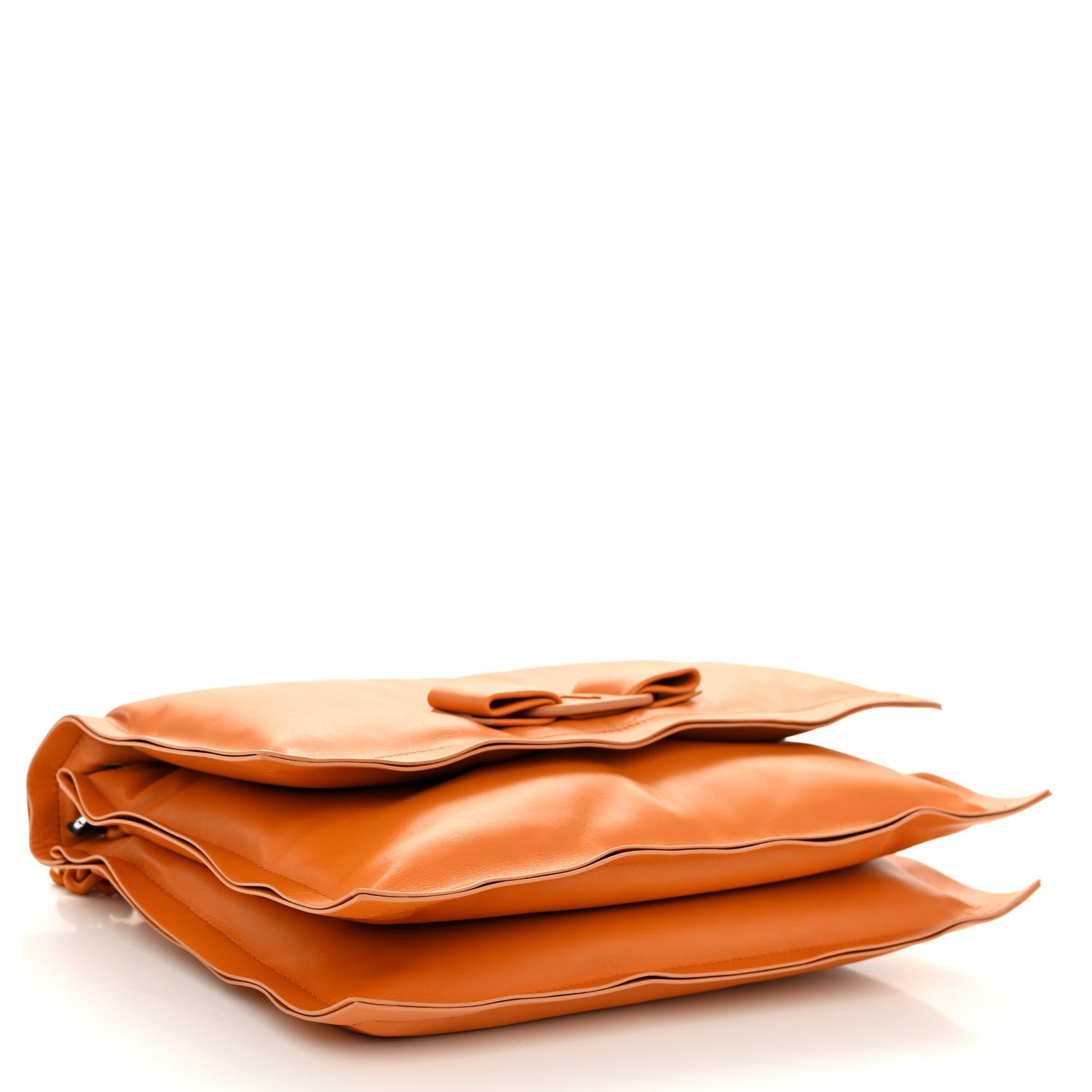 Salvatore Ferragamo Calfskin Small Viva Bow Shoulder Bag Orange 4 of 10