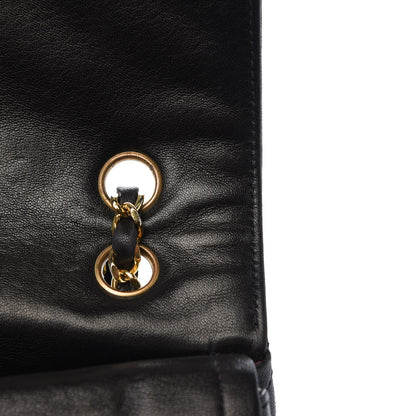 Chanel Lambskin Quilted Medium Double Flap Black 11 of 13