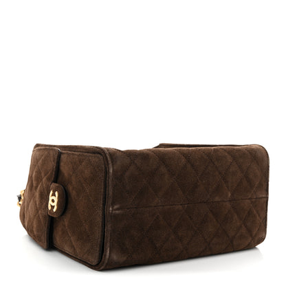 Chanel Suede Quilted Small Chanel 25 Handbag Dark Brown 4 of 11
