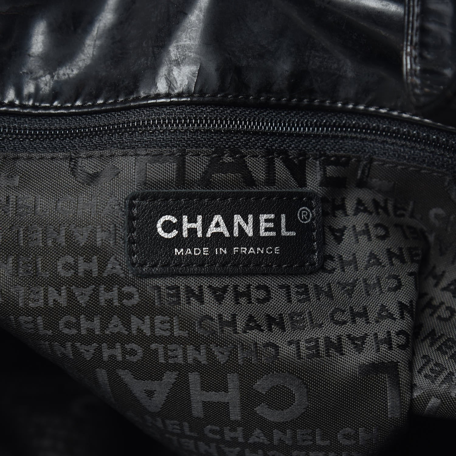 Chanel Vinyl XL Coco Cabas Black 6 of 15