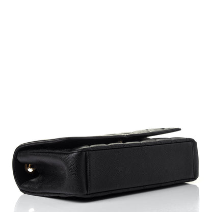 Chanel Caviar Quilted Medium CC Filigree Flap Black 3 of 5