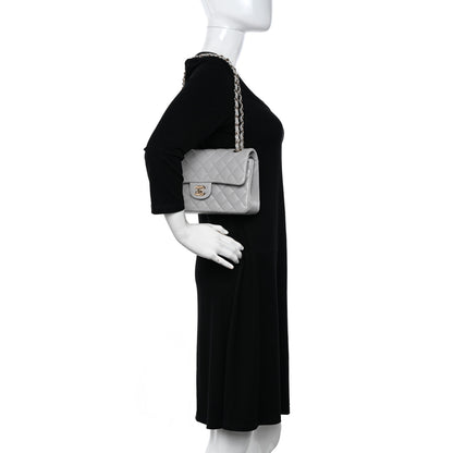 Chanel Caviar Quilted Small Double Flap Grey 2 of 10