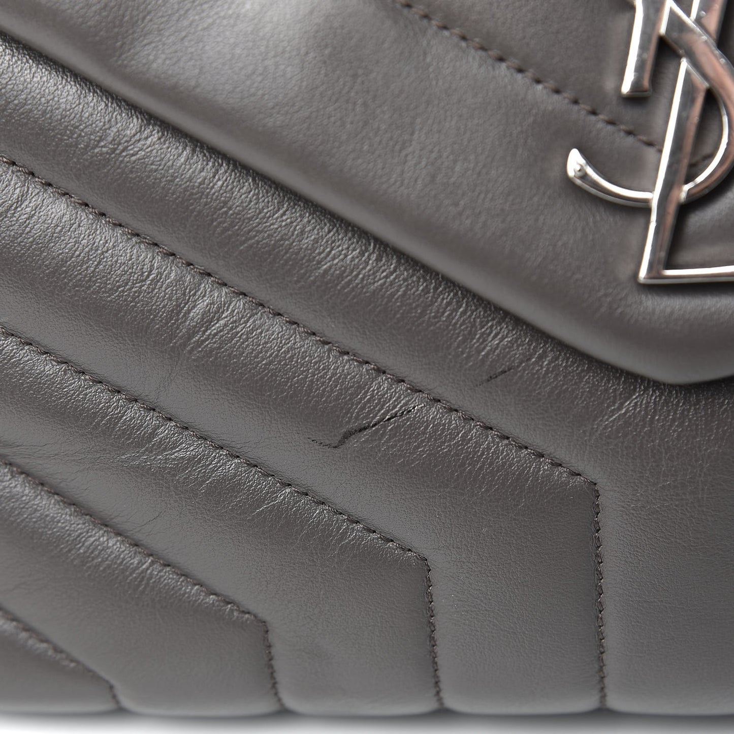 Calfskin Y Quilted Monogram Large Loulou Chain Satchel Earth