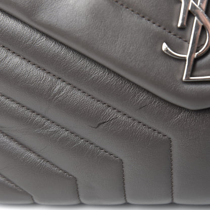 Saint Laurent Calfskin Y Quilted Monogram Large Loulou Chain Satchel Earth 12 of 16